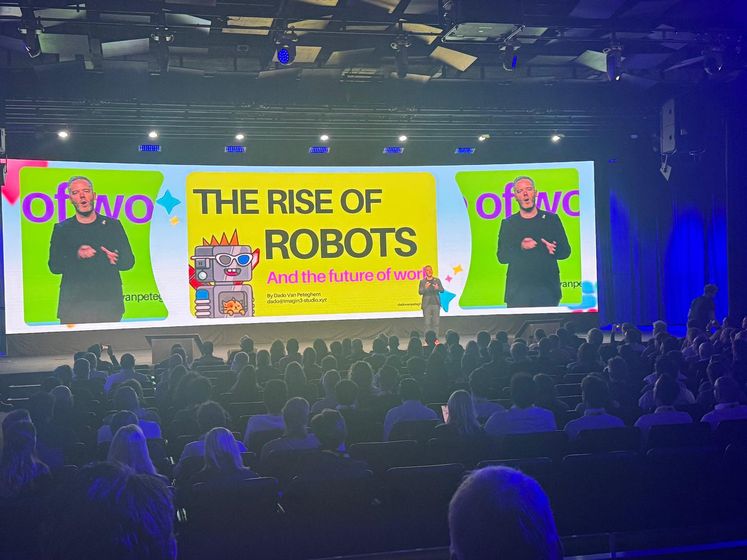 Dado Van Peteghem speaking at Salesforce Agentforce World Tour, 2026