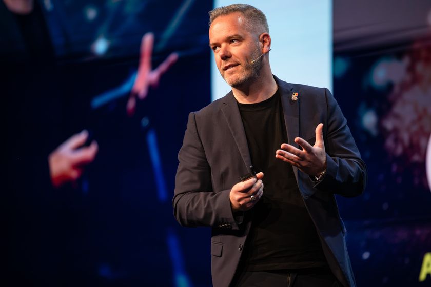 Dado Van Peteghem speaking at Salesforce Agentforce World Tour, 2026