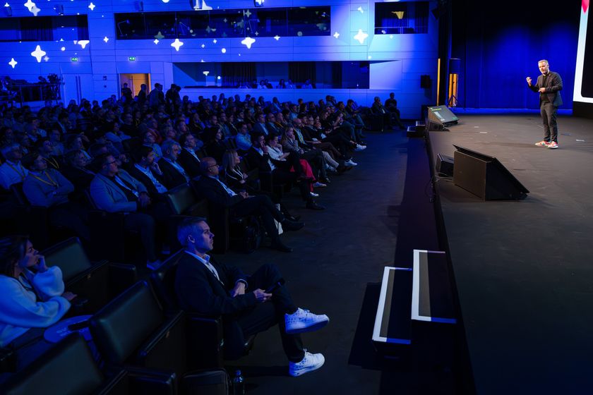 Dado Van Peteghem speaking at Salesforce Agentforce World Tour, 2026