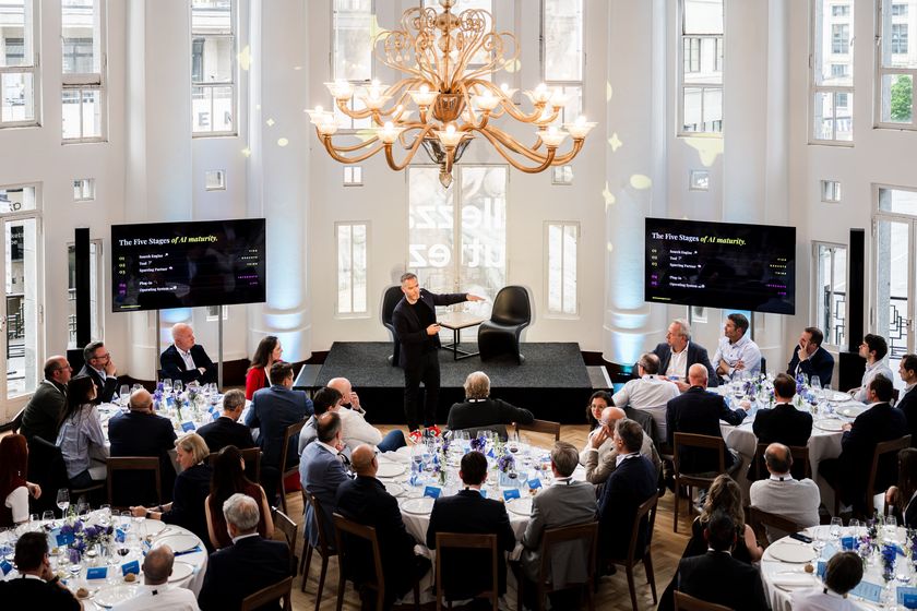 Dado Van Peteghem speaking at Salesforce Executive Dinner, Bozar